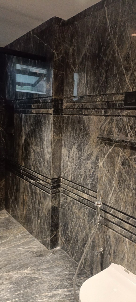 Seamless marble floor installation and mortar bed levelling in Greater Kailash New Delhi