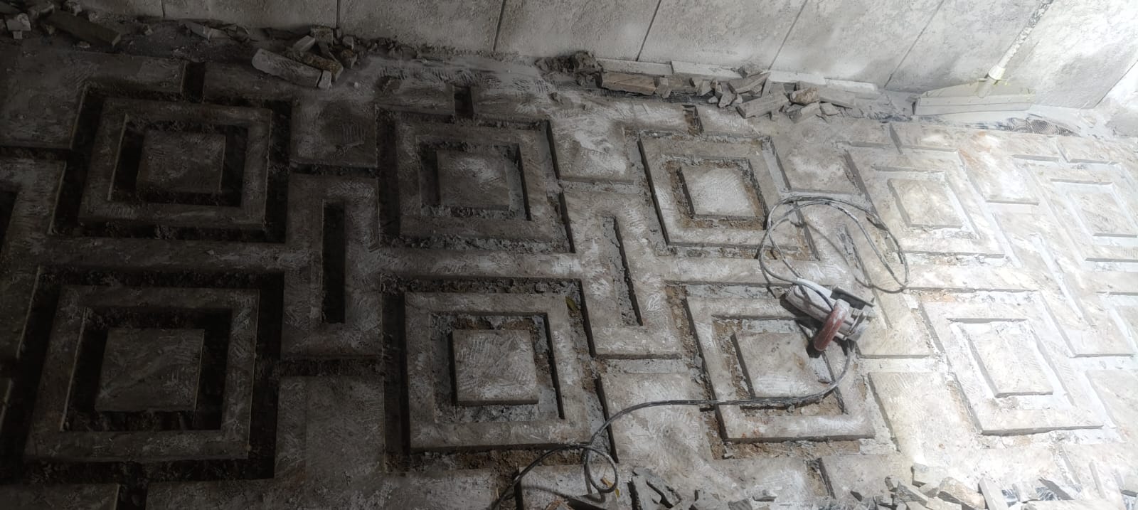 Custom decorative marble floor inlay design in Sector 15A Noida