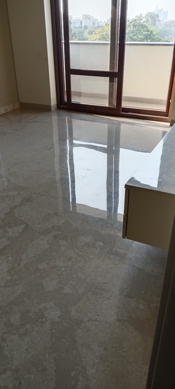 Old marble floor restoration project in Sector 93A, Noida